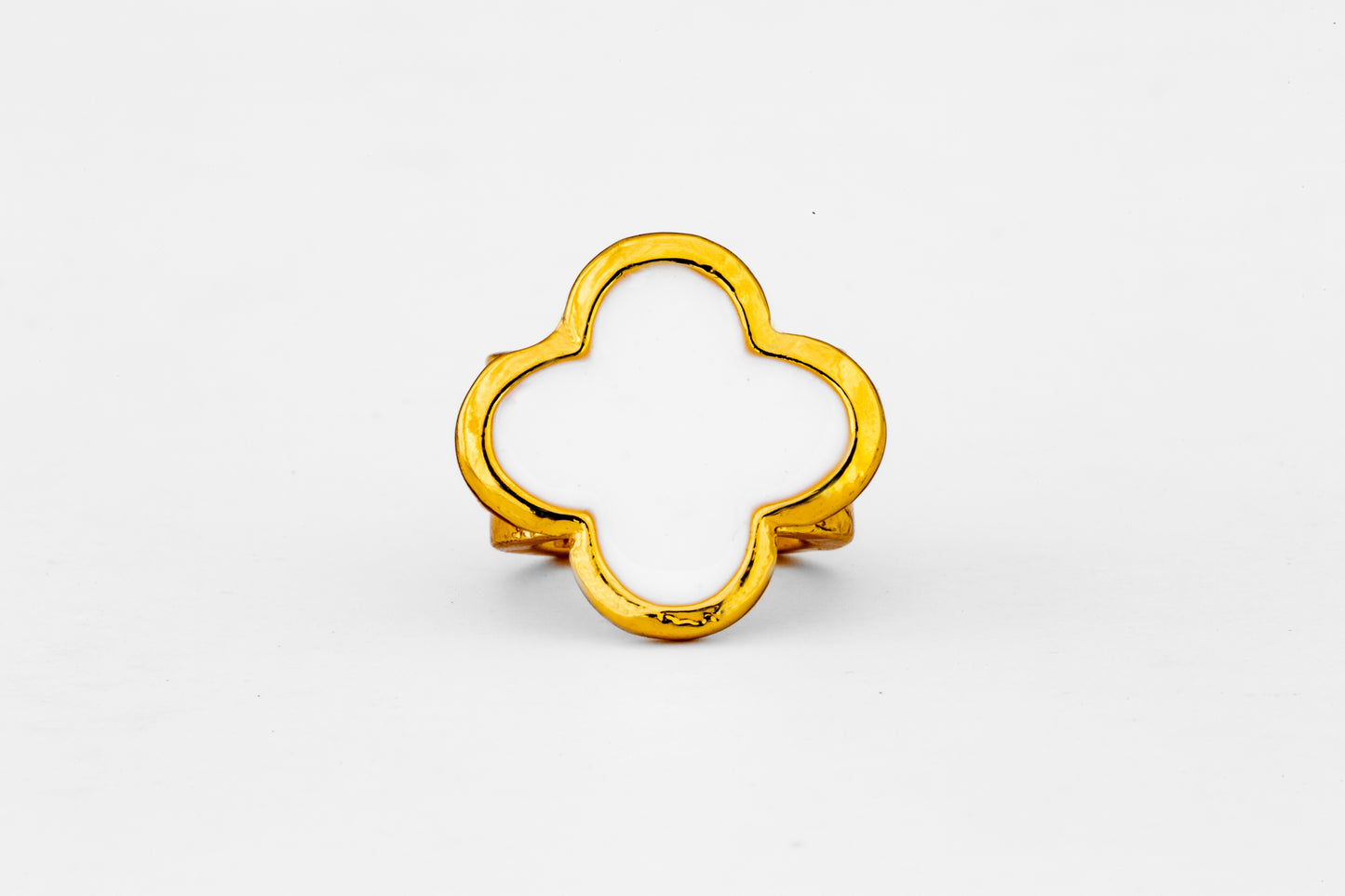 Pearl White 3D Clover Charm