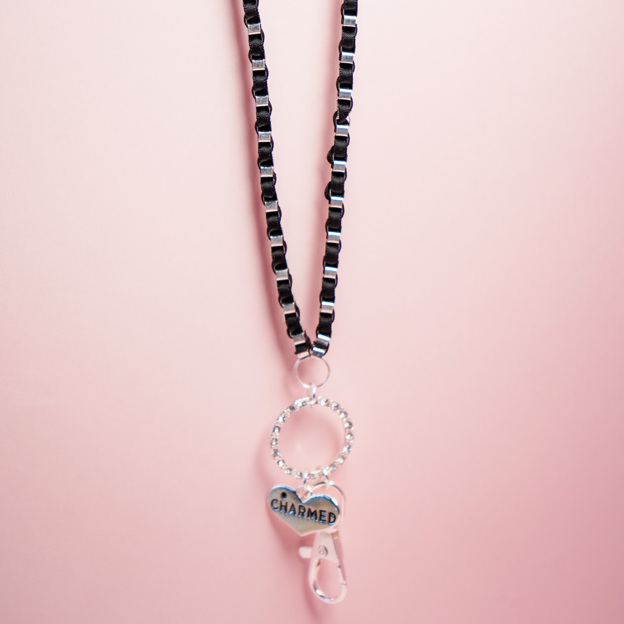 Midnight Silver Lanyard break away