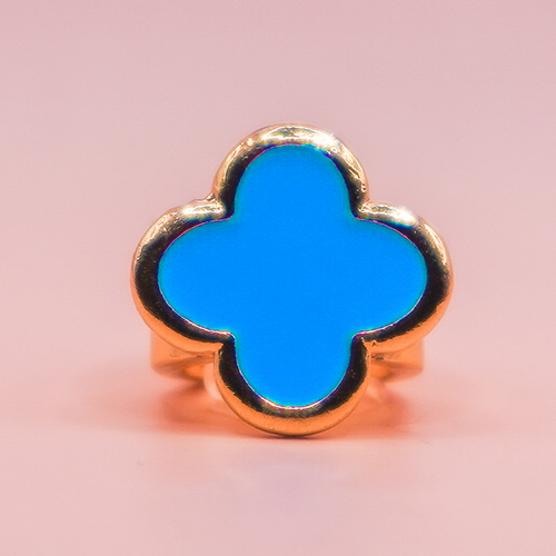 charMED Custom Stethoscope Charms - Blue Agate 3D Clover Charm