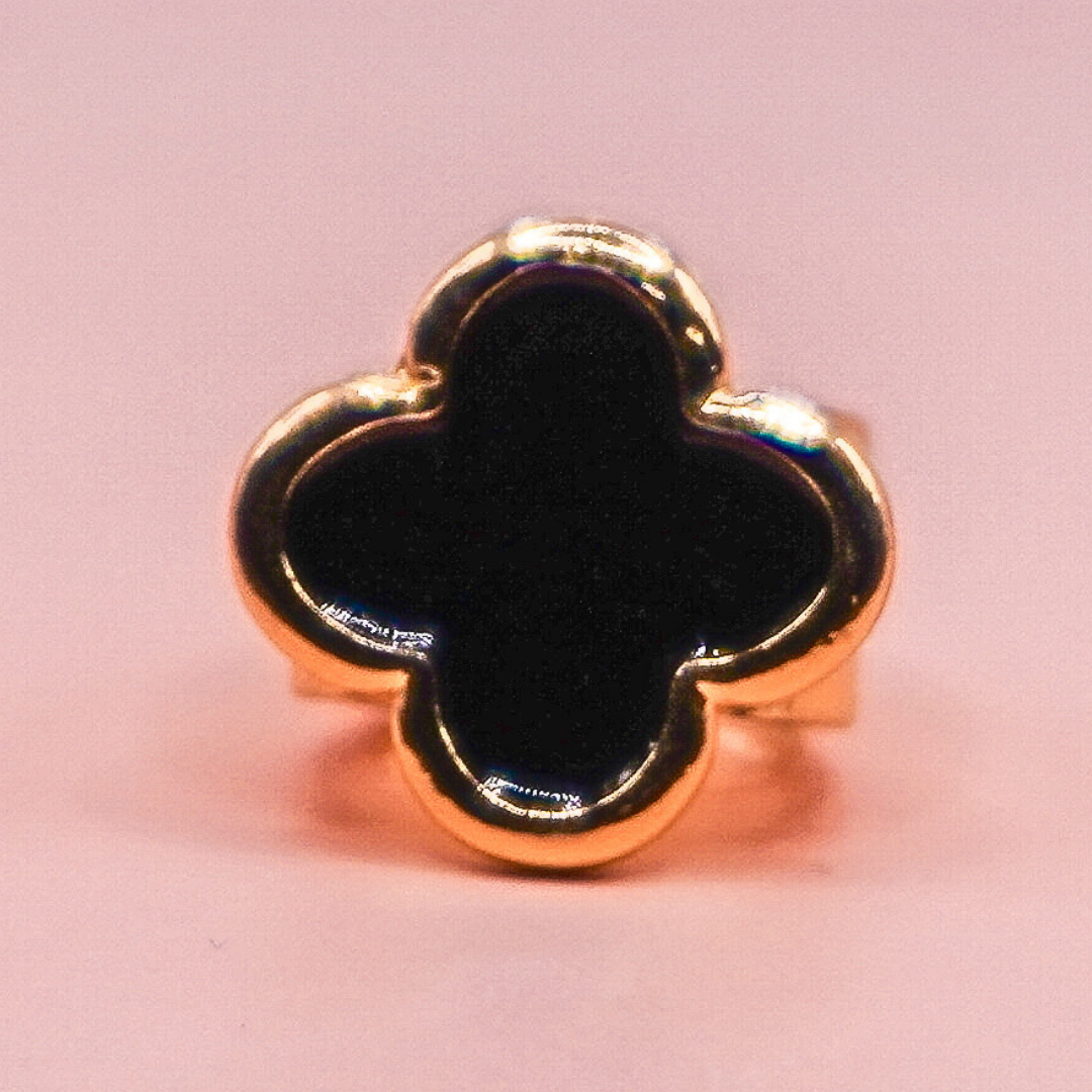 charMED Custom Stethoscope Charms - Onyx 3D Clover Charm