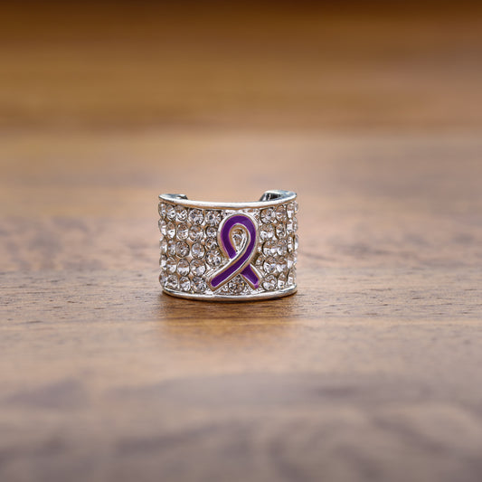 charMED Custom Stethoscope Charms - Purple Ribbon.