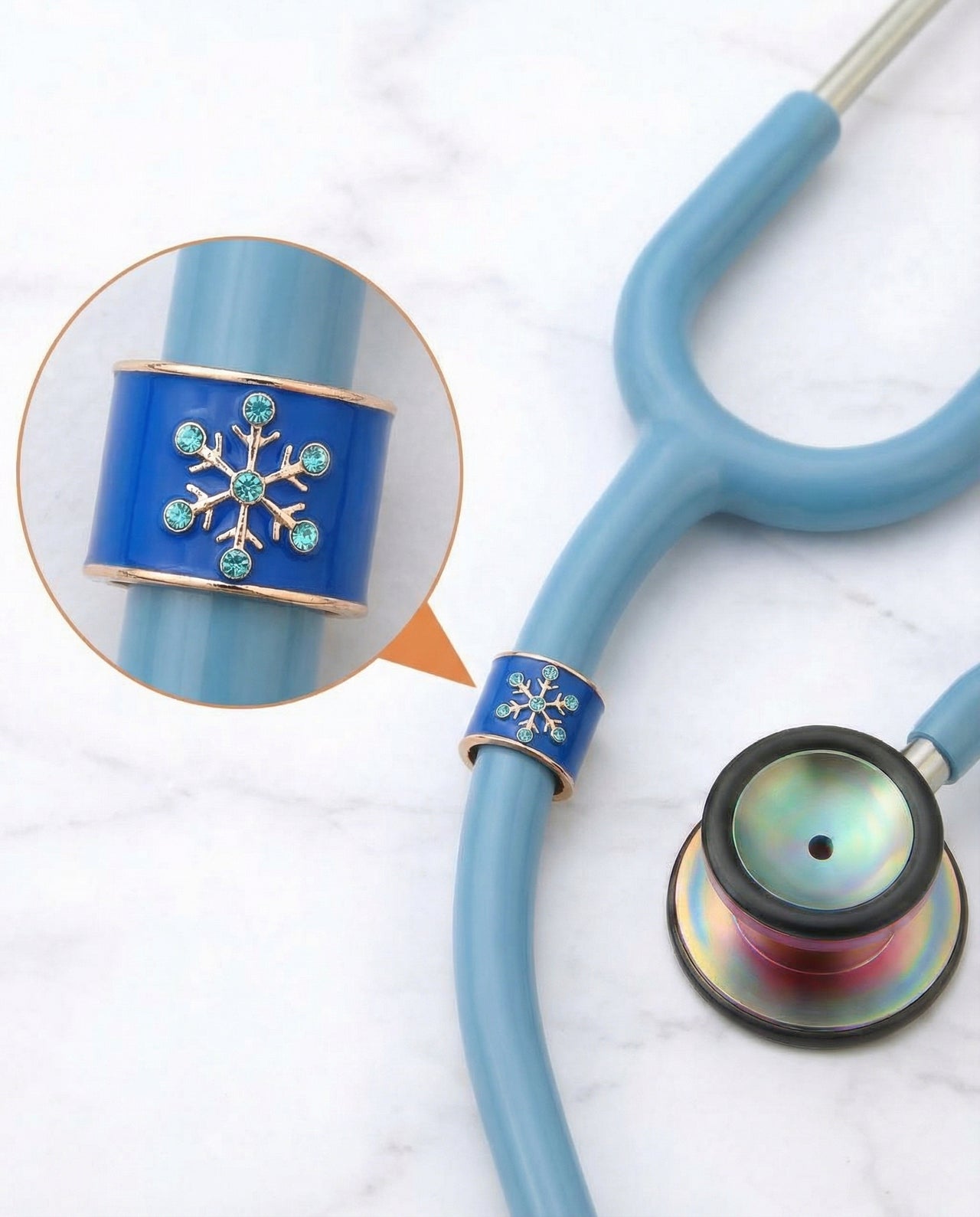 Snowflake Stethoscope Charm