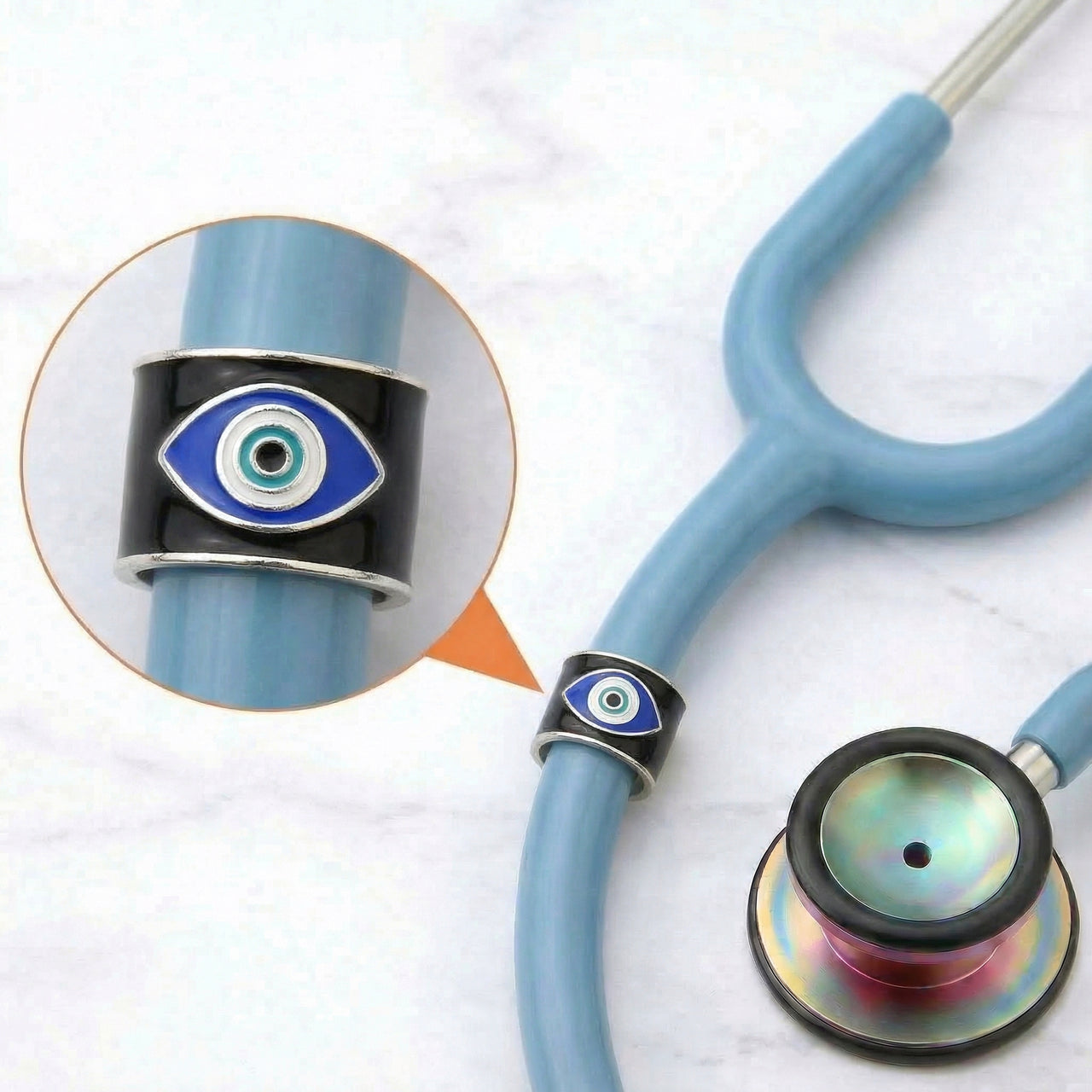 Evil Eye Stethoscope Charm