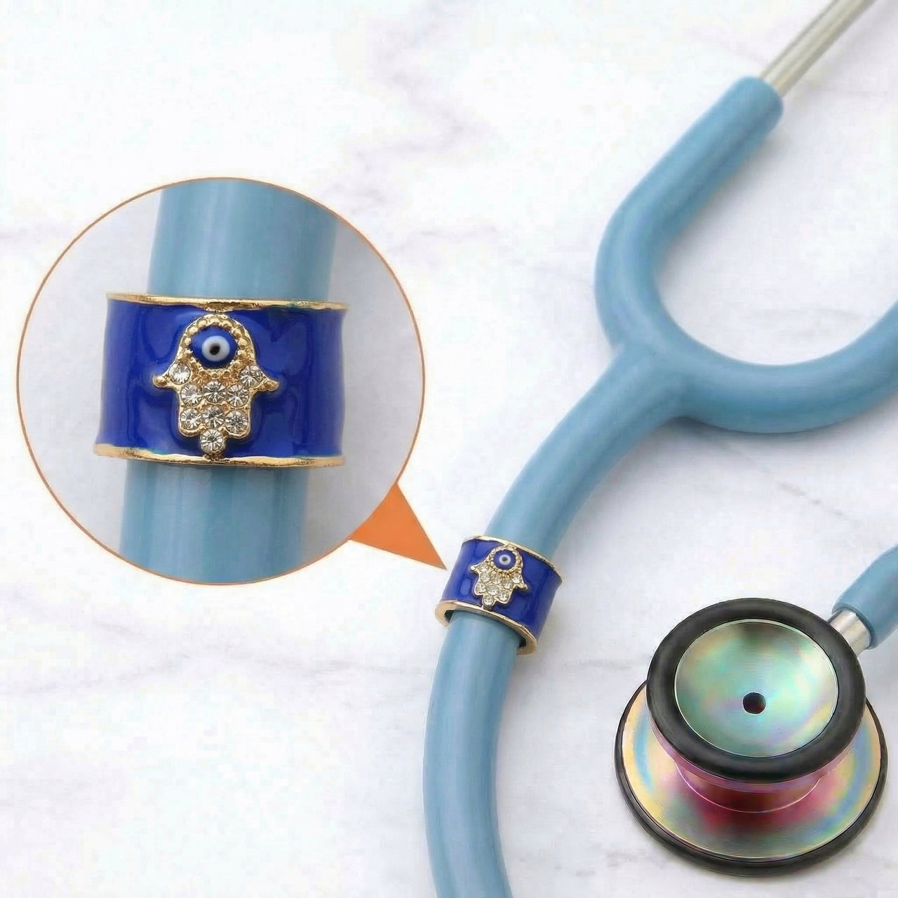 Hamsa Hand Stethoscope Charm