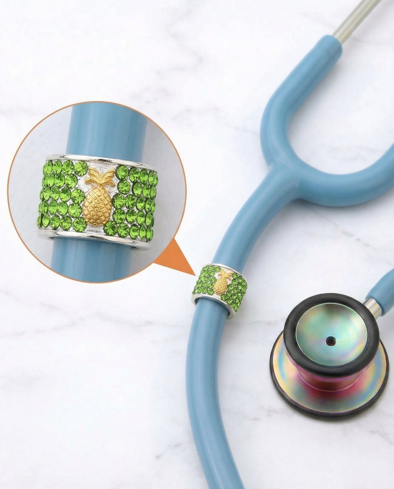 Pineapple Stethoscope Charm