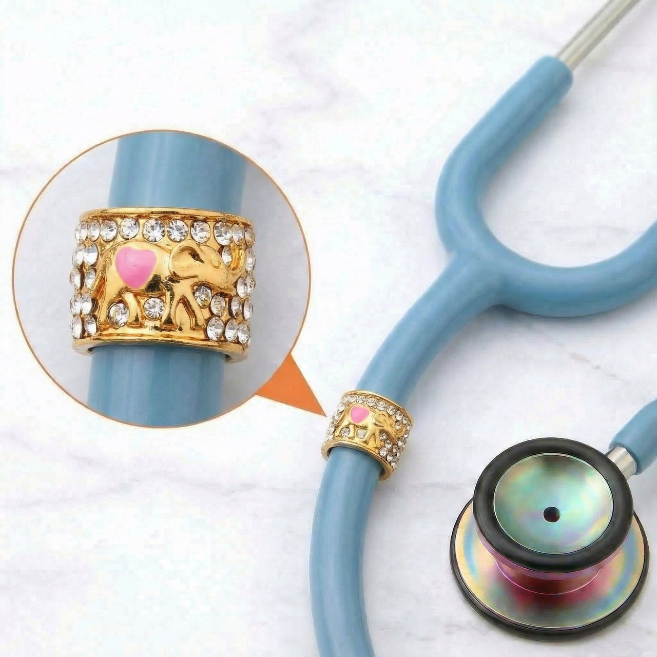 Elephant Stethoscope Charm