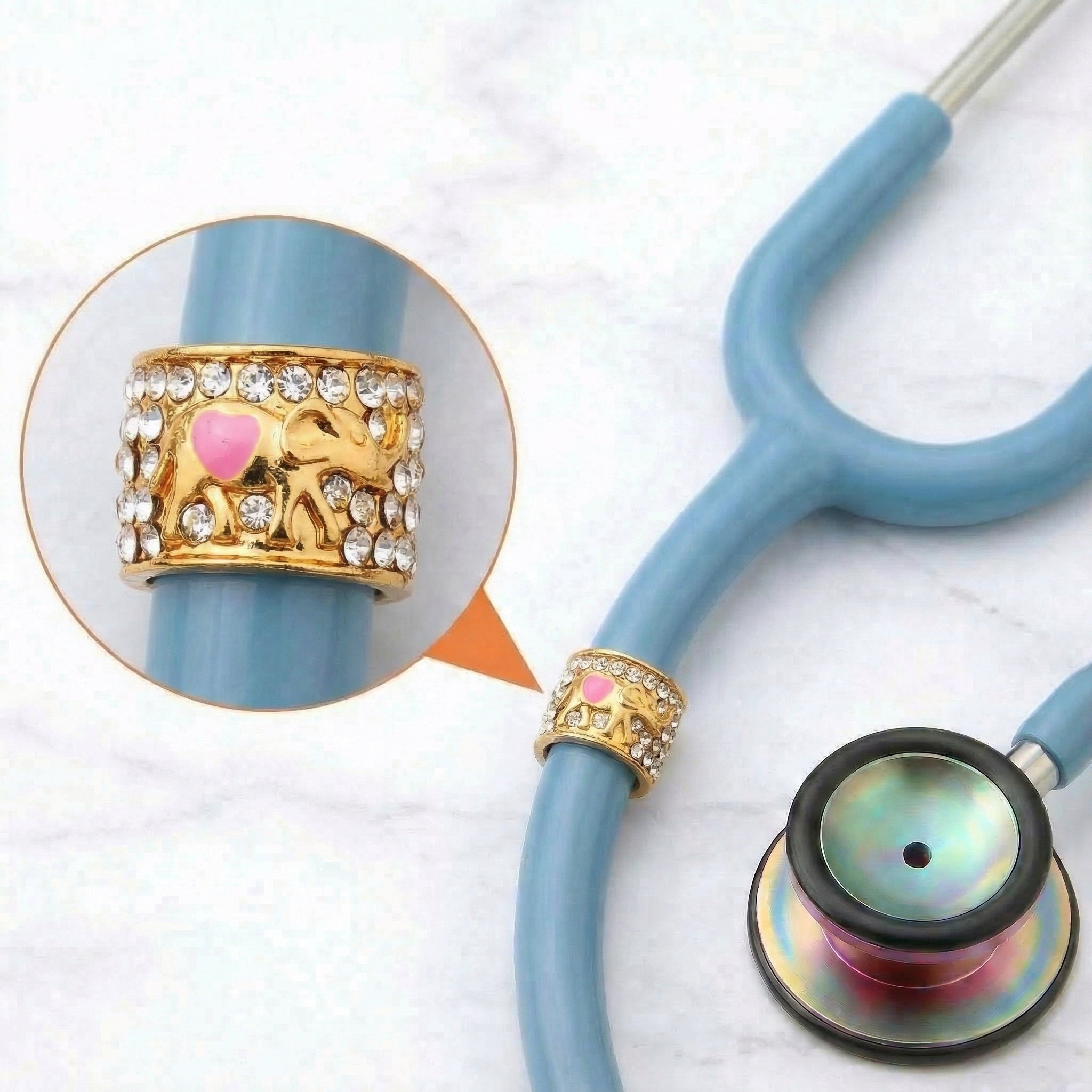 Elephant Stethoscope Charm