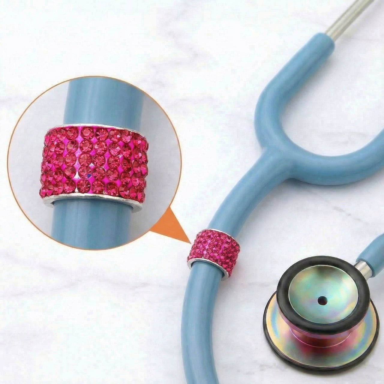Fuchsia Bling Stethoscope Charm