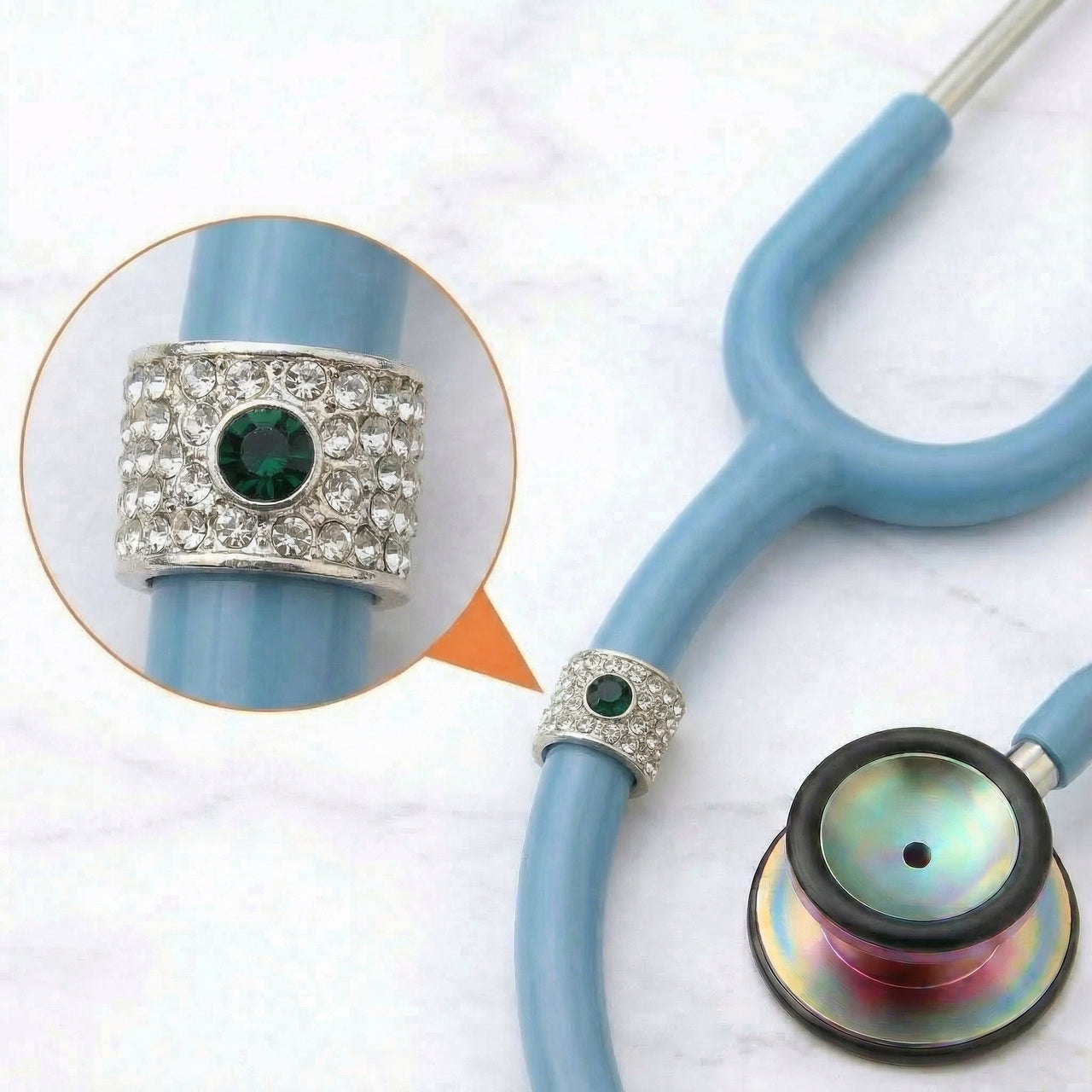 May Birth Stone Stethoscope Charm