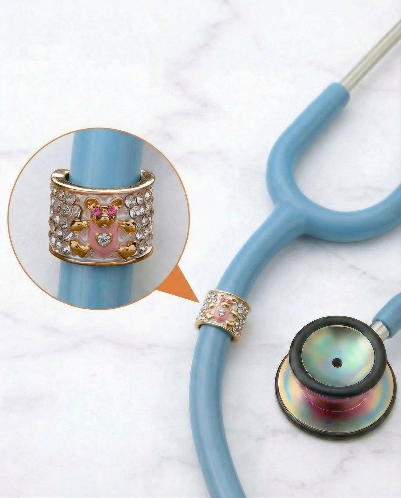 Teddy Bear Stethoscope Charm