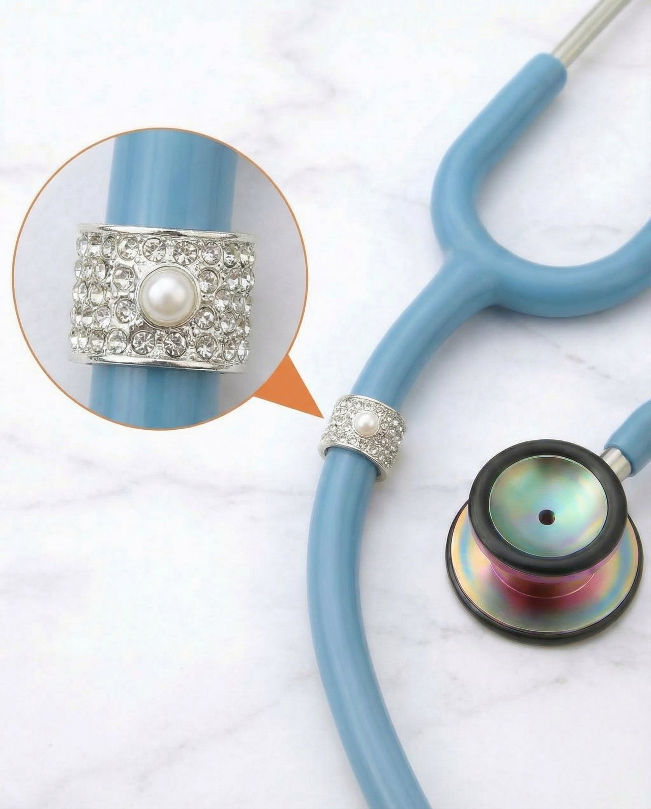 Pearl Stethoscope Charm