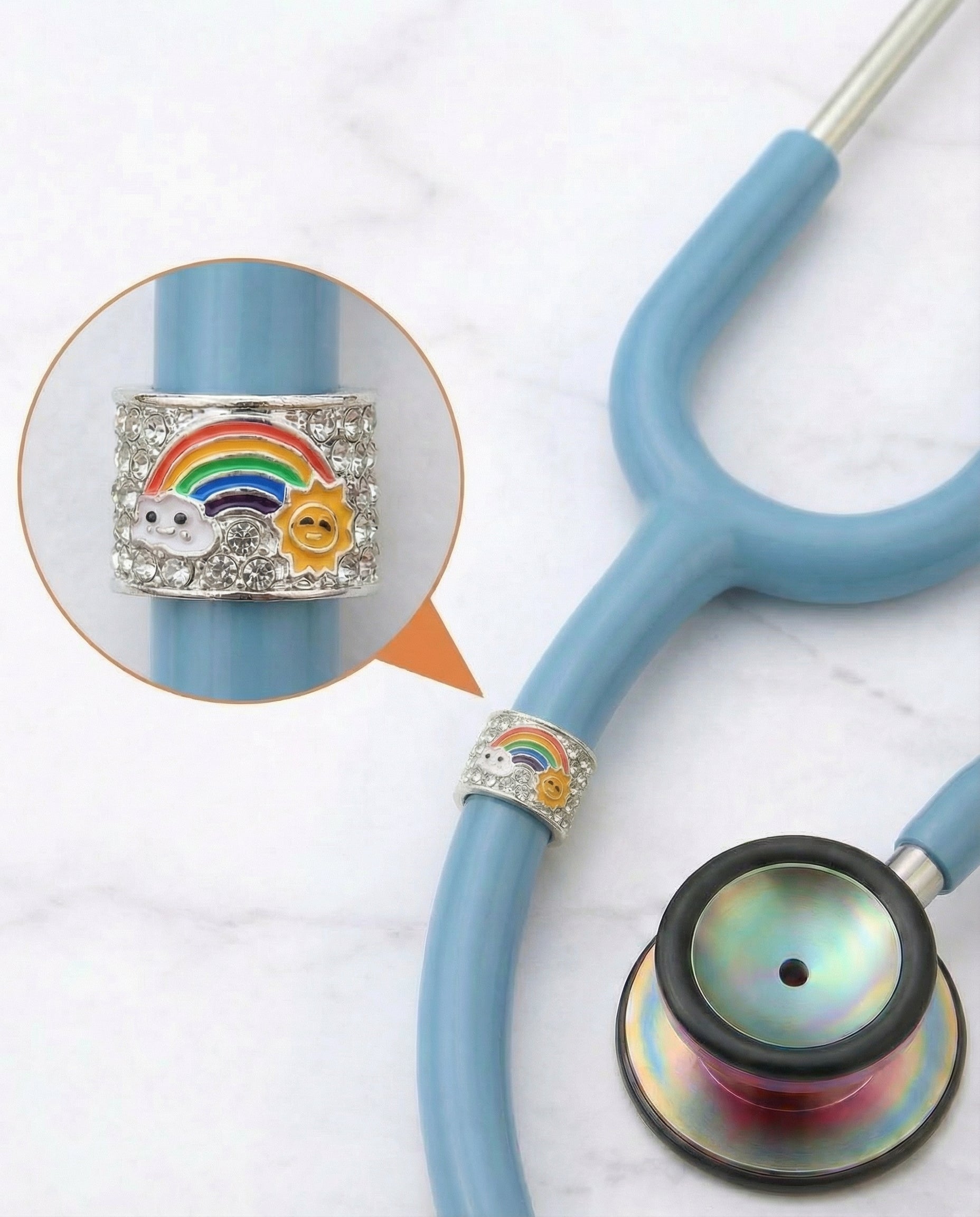 Rainbow Stethoscope Charm
