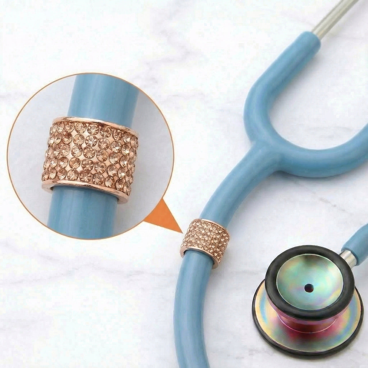 Rose Gold Stethoscope Charm