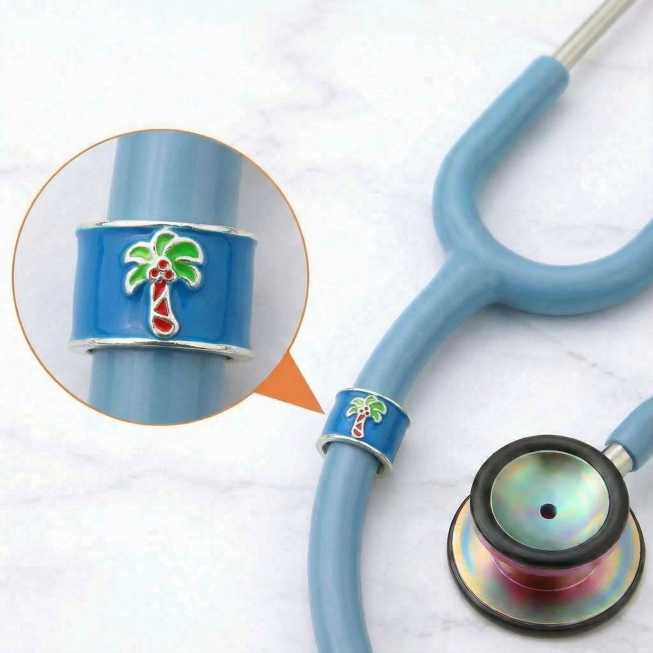 Palm Tree Stethoscope Charm