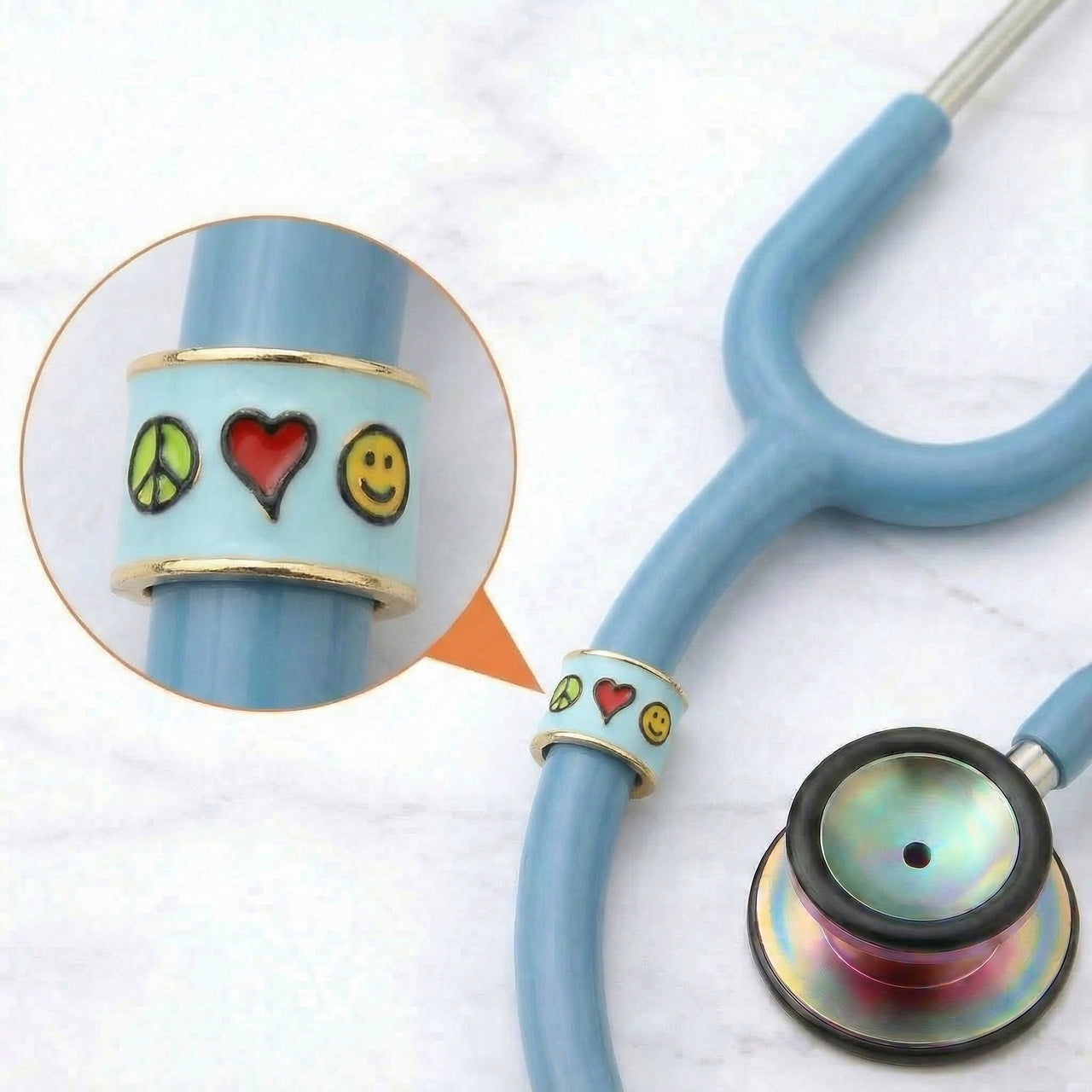 Peace Love Joy Stethoscope Charm