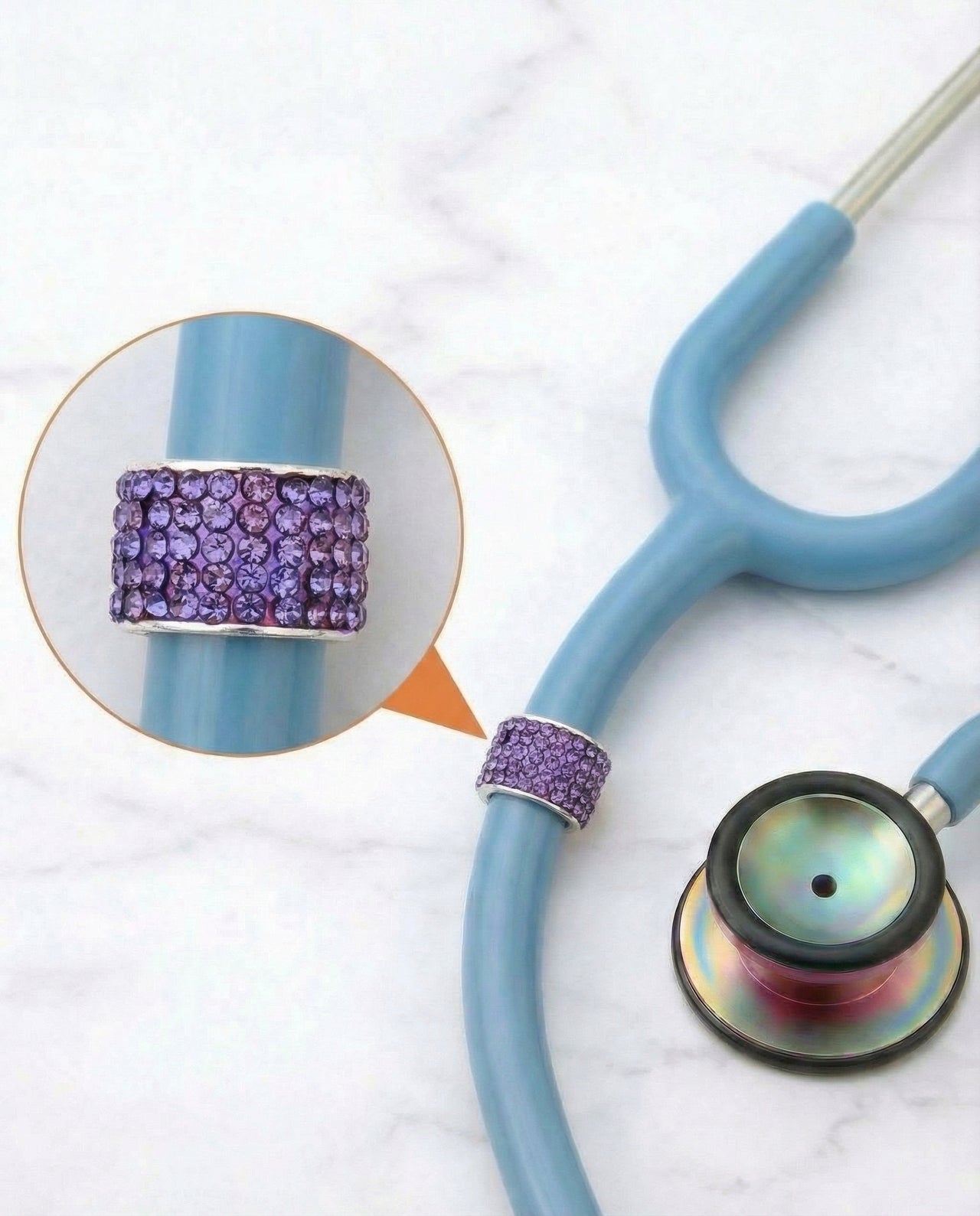 Violet Stethoscope Charm