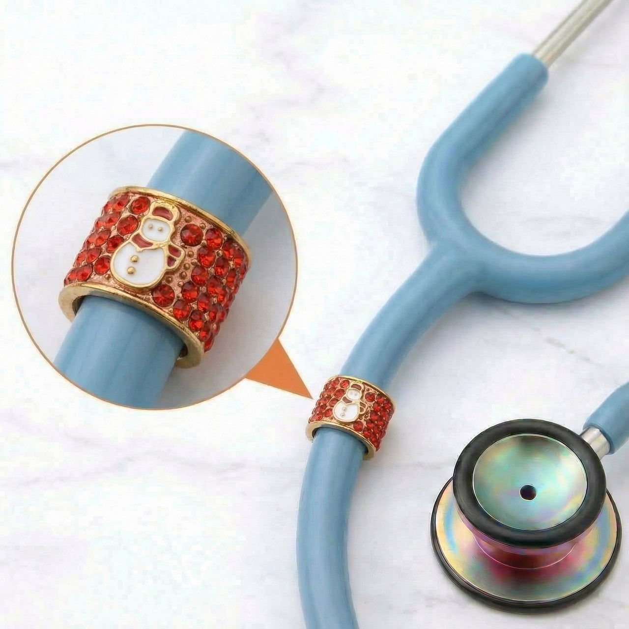 Snowman Stethoscope Charm