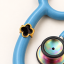 Onyx 3D Clover Stethoscope Charm