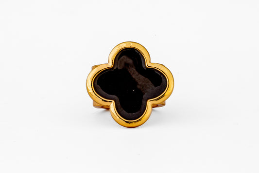 charMED Custom Stethoscope Charms - Onyx 3D Clover Charm