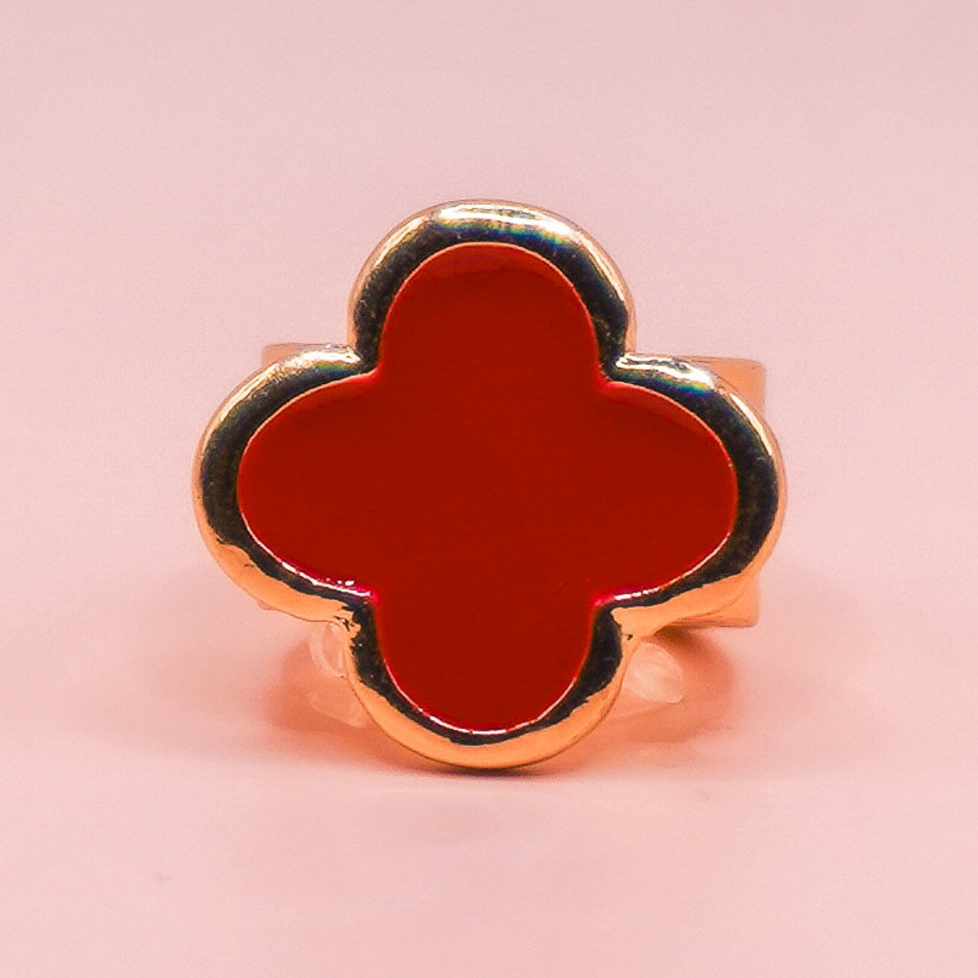 Chili Red 3D Clover Charm