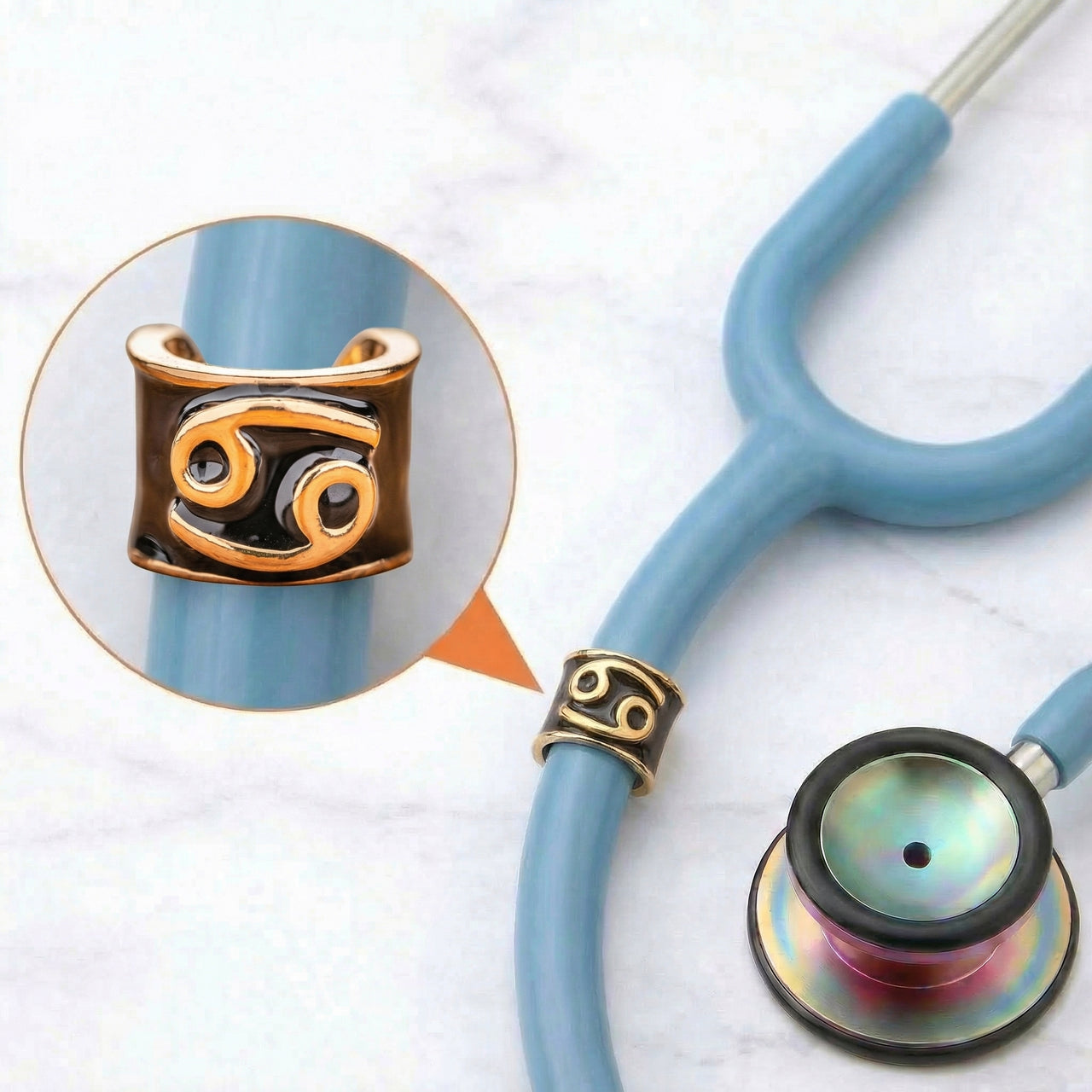Cancer Stethoscope Charm