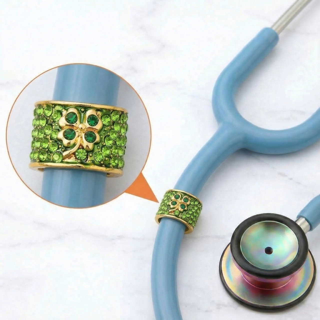 Green Lucky Stethoscope Charm