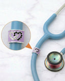 Interlocking Hearts Stethoscope Charm