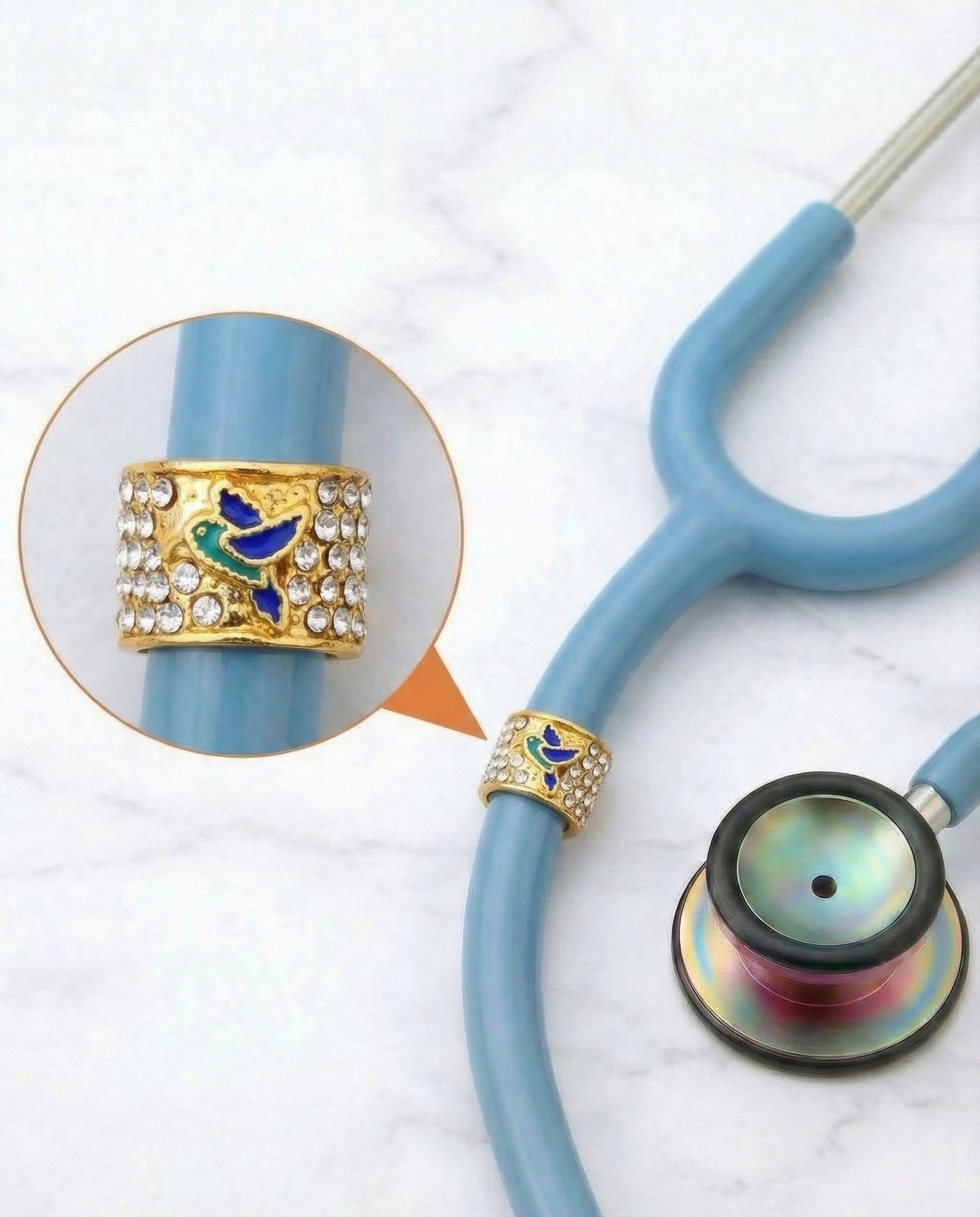 Joyful Hummingbird Stethoscope Charm