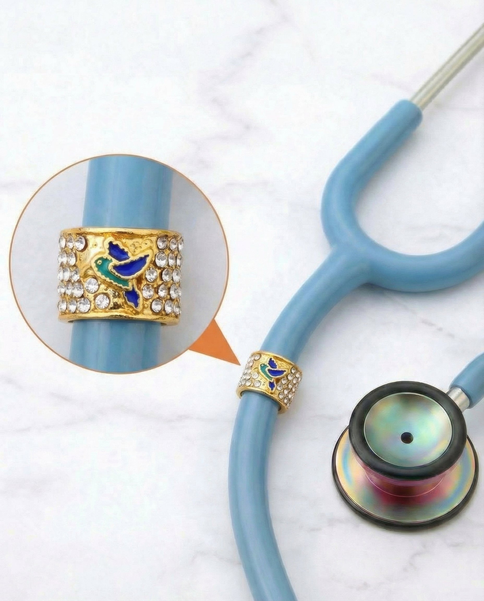 Joyful Hummingbird Stethoscope Charm