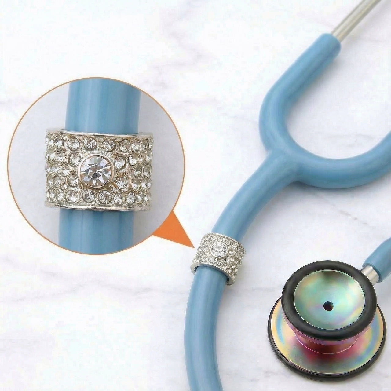 April Birth Stone Stethoscope Charm