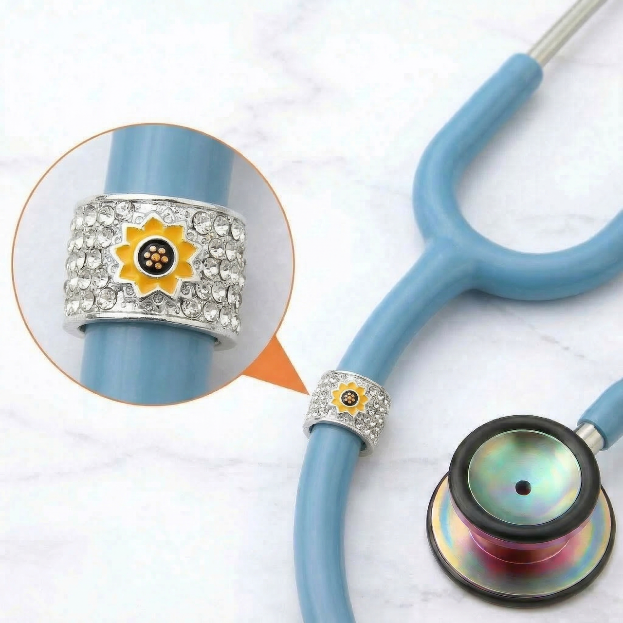 Sunflower Stethoscope Charm